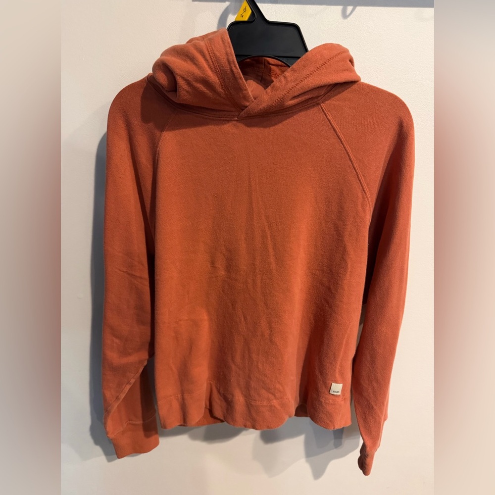 Vuori Women's Hooded Sweatshirt in Rust Orange